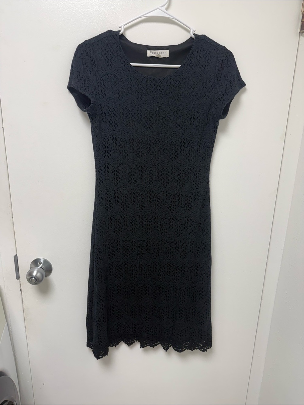 DownEast Black Lace Midi Dress